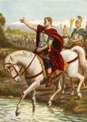 יוליוס קיסר חוצה את נהר הרוביקון.