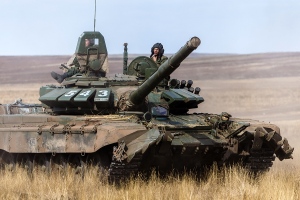 כוחות שריון של צבא רוסיה בתרגיל.